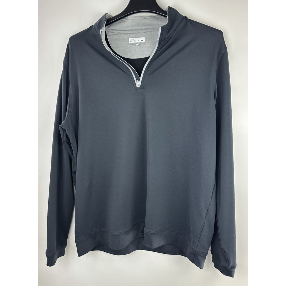 Peter Millar Men's Perth Stretch Loop Terry Quarter Zip Size XL *Company Logo - Picture 4 of 12
